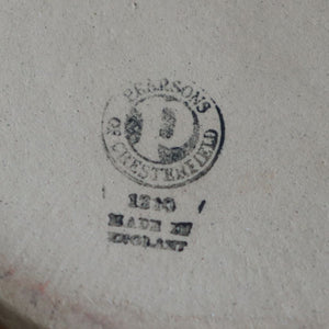 pearsons of chesterfield 1810 back stamp pottery mark. Stoneware available from Bramble and Fox uk homeware shop