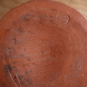 Close up of weston mill pottery makers' mark backstamp. Pottery available from brambleandfoxshop.com