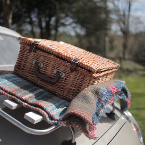 alt="tweedmill textiles recycled wool blanket, perfect for picnics available at Bramble and Fox UK hygge home shop"